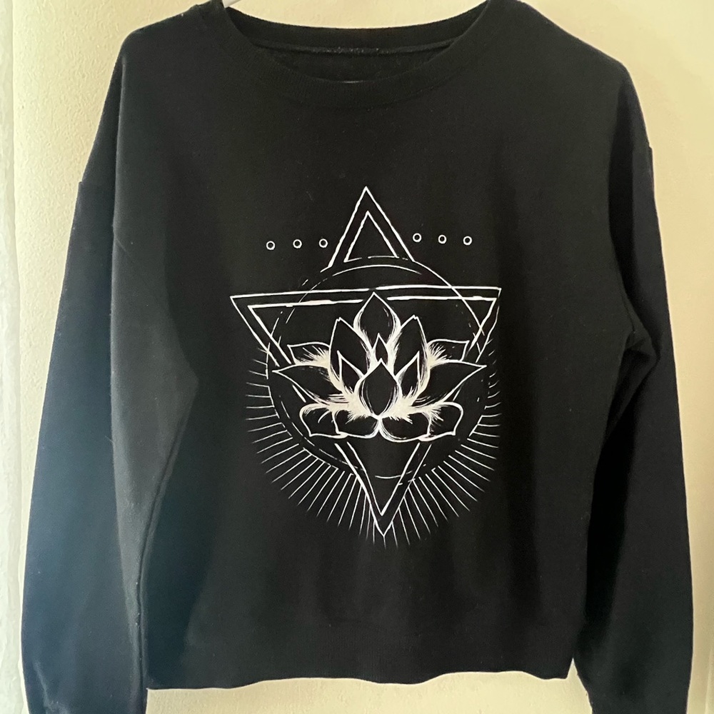 Black sweatshirt create your own calm